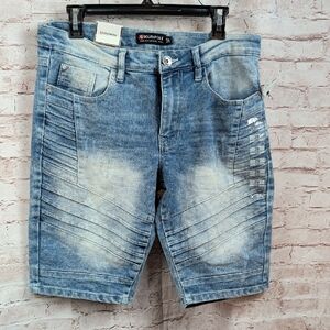 South Pole Men's Blue Denim Shorts 29 Slim New Nwt